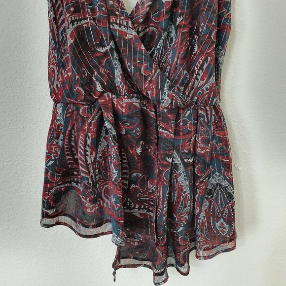 NWT Walter Baker Bronze Paisley Harvi Spaghetti Strap Top Women's Size Small - Picture 3 of 13